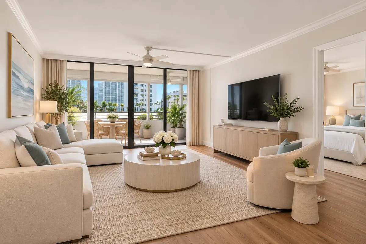 Coastal Luxury Living Room Retreat at 3589 S OCEAN Boulevard 303, South Palm Beach