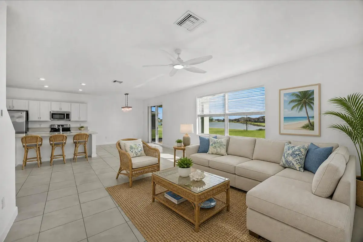 Virtually Staged Family Room at 13248 NW Copper Creek Drive, Port St. Lucie