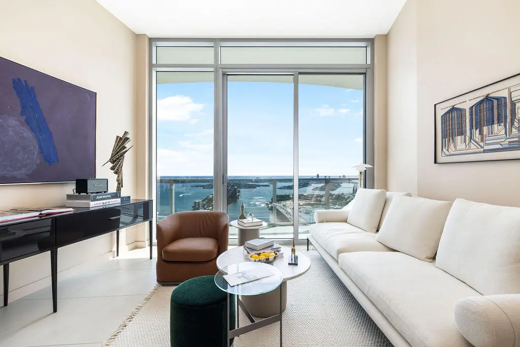 Living Room at 1400 BISCAYNE Boulevard 5103, Miami