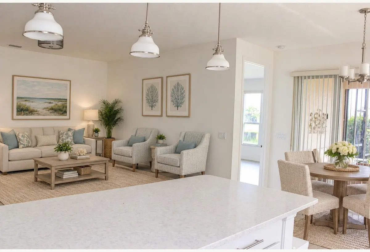 08_VS_Living_and_dining_area at 9859 SW TRUMPET TREE Circle, Port St. Lucie