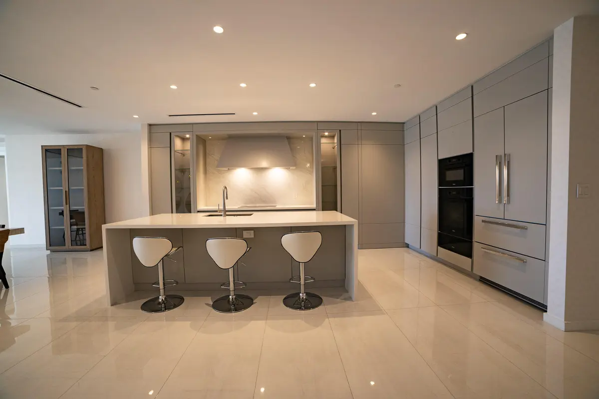 Kitchen Island at 200 SE Mizner Boulevard 503, Boca Raton