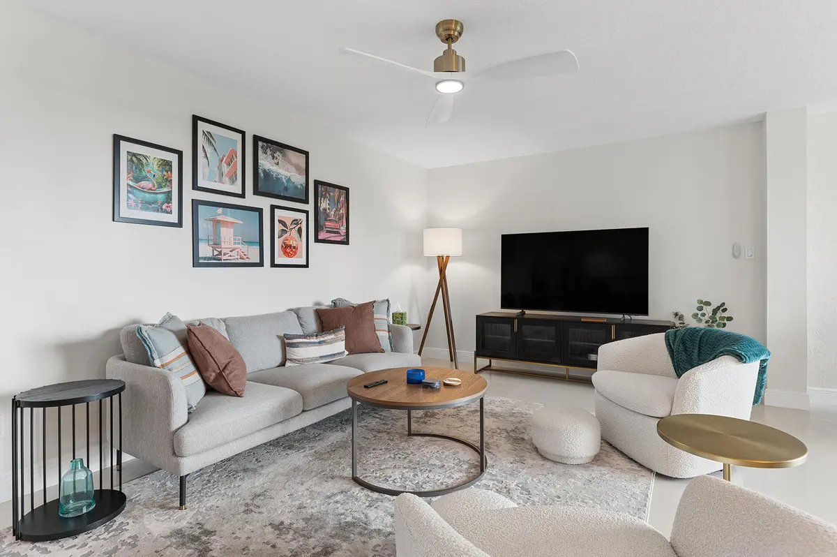 Living room at 2025 LAVERS Circle D404, Delray Beach
