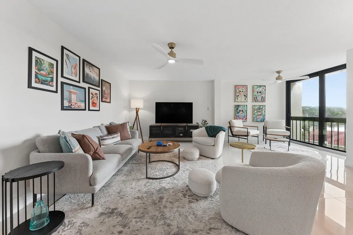 Living room at 2025 LAVERS Circle D404, Delray Beach