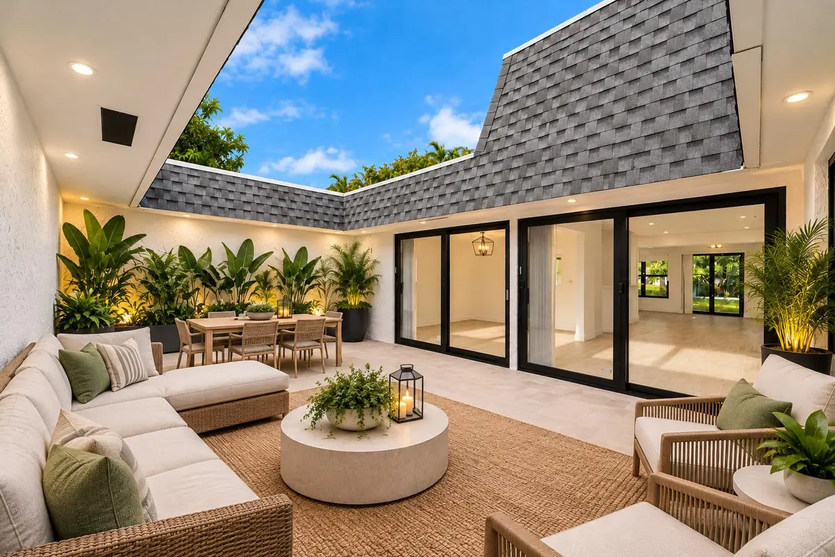 Luxury Tropical Courtyard Patio at 4603 KING PALM Drive, Tamarac