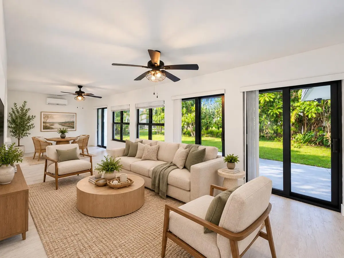 Airy Coastal Farmhouse Living Room at 4603 KING PALM Drive, Tamarac