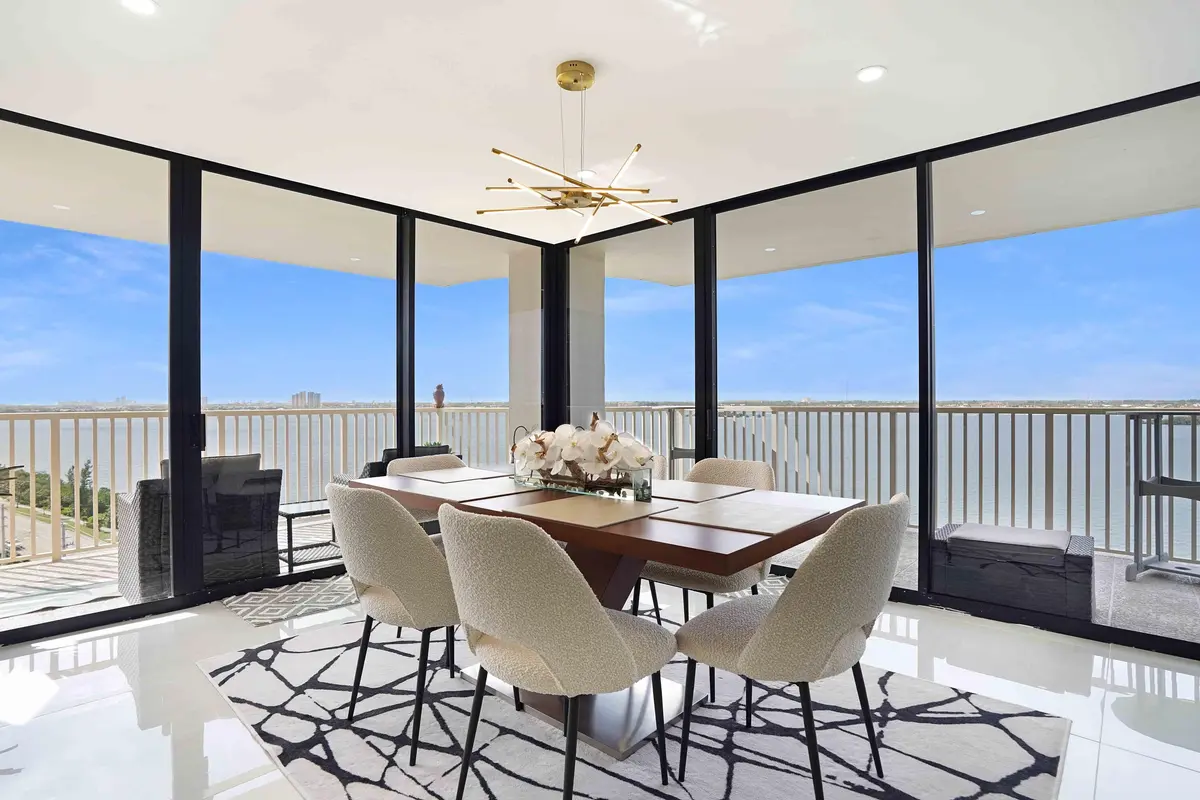 Dining Table with Intercoastal View at 5480 N Ocean Drive Bphc, Singer Island