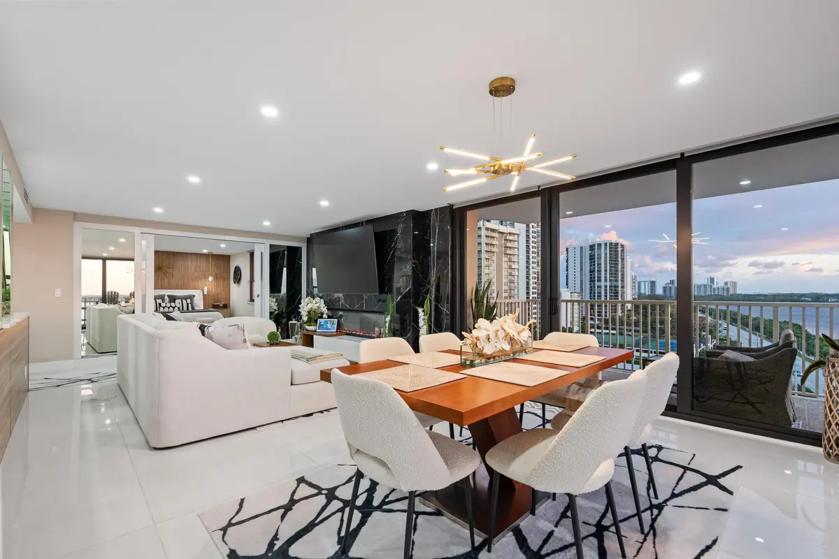 View of Living Room Before Sunset at 5480 N Ocean Drive Bphc, Singer Island