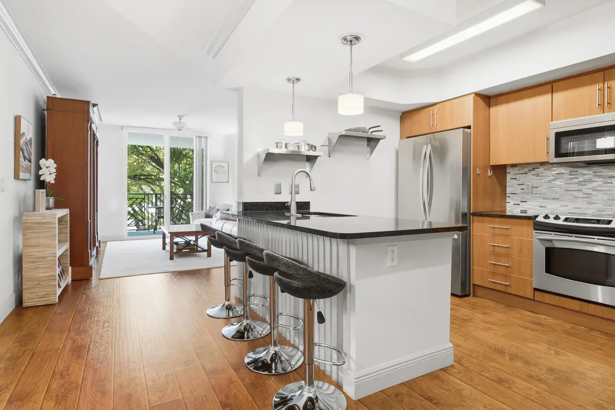 05 - Kitchen and Living at 600 S Dixie Highway 211, West Palm Beach