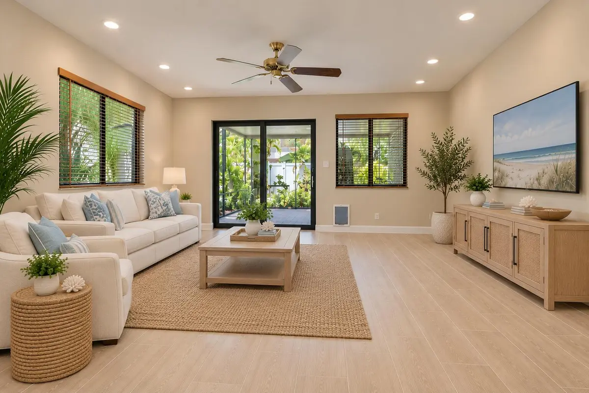 Bright Coastal Living Room Retreat at 2130 NE 9th Avenue, Wilton Manors