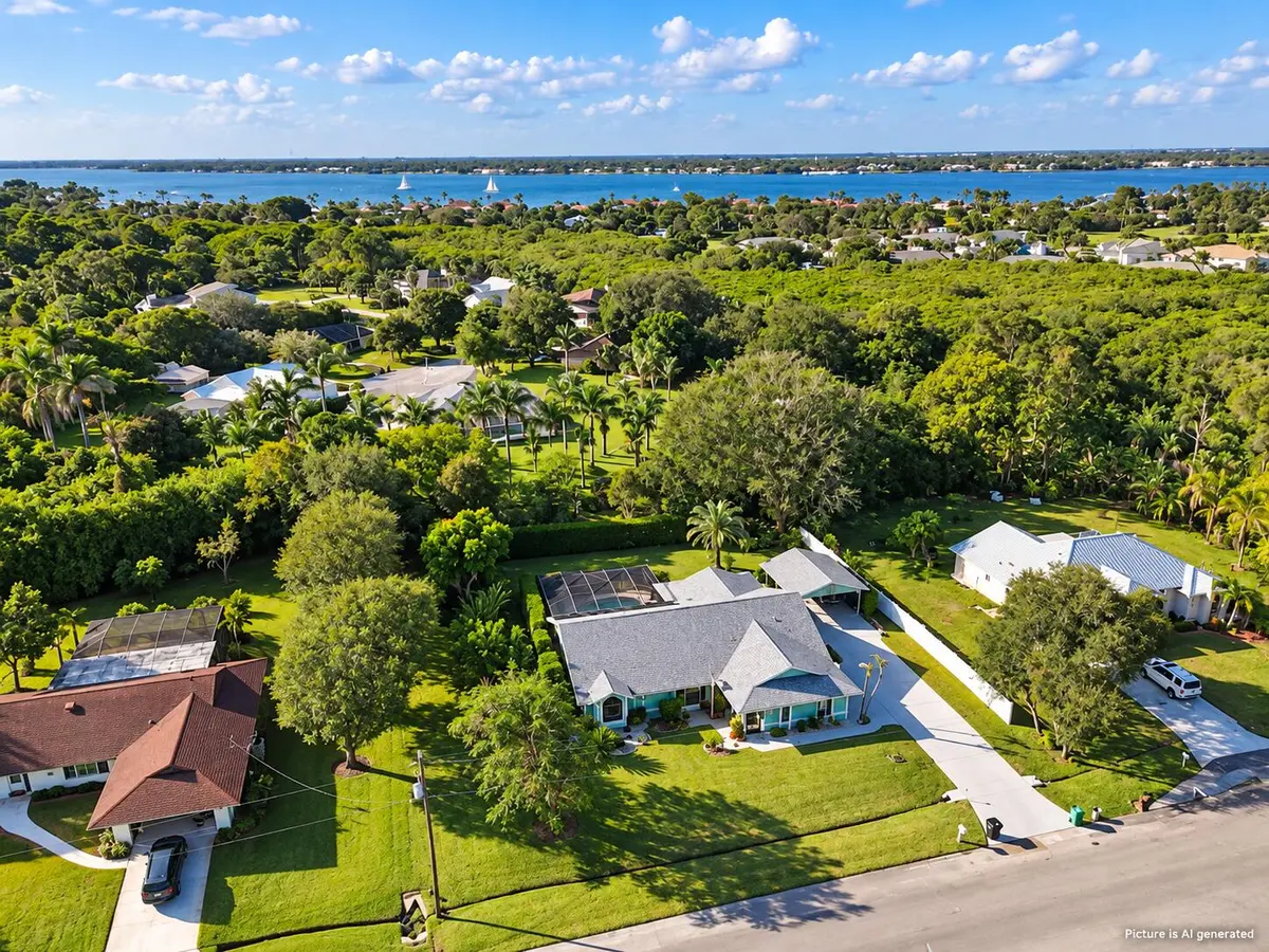 Coastal Suburban Waterfront Aerial at 1822 SE Beving Avenue, Port St. Lucie
