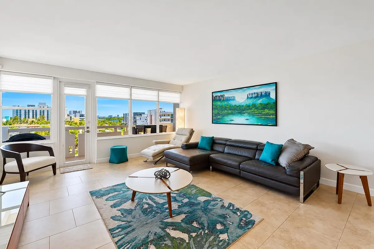 Bright Coastal Modern Living Room 2 at 3111 N OCEAN Drive 512, Hollywood