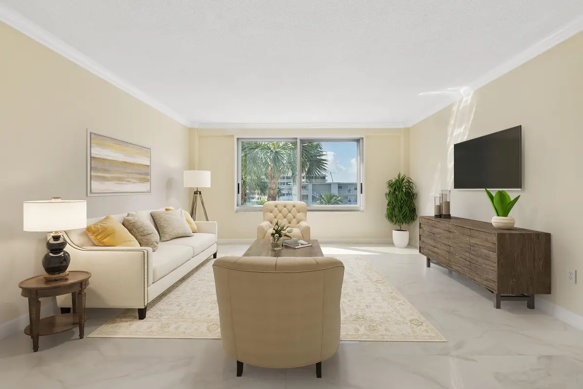 Living Room at 170 N OCEAN Boulevard 411, Palm Beach