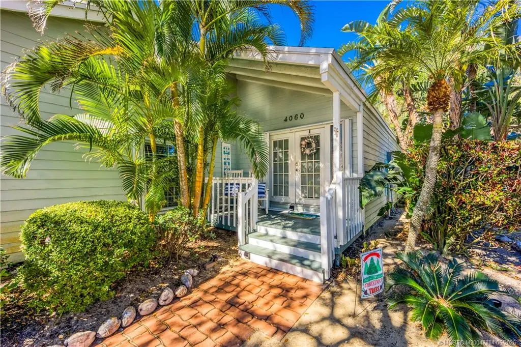 Charming entry at 4060 NE Breakwater Drive, Jensen Beach