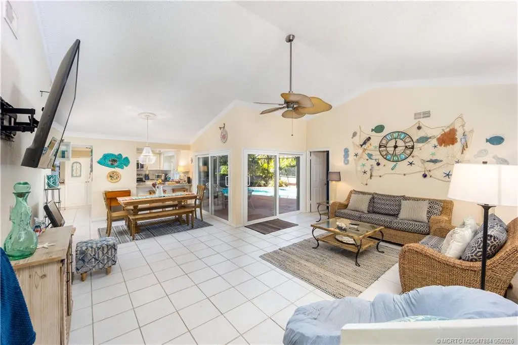 Main Living Areas off Pool at 4060 NE Breakwater Drive, Jensen Beach