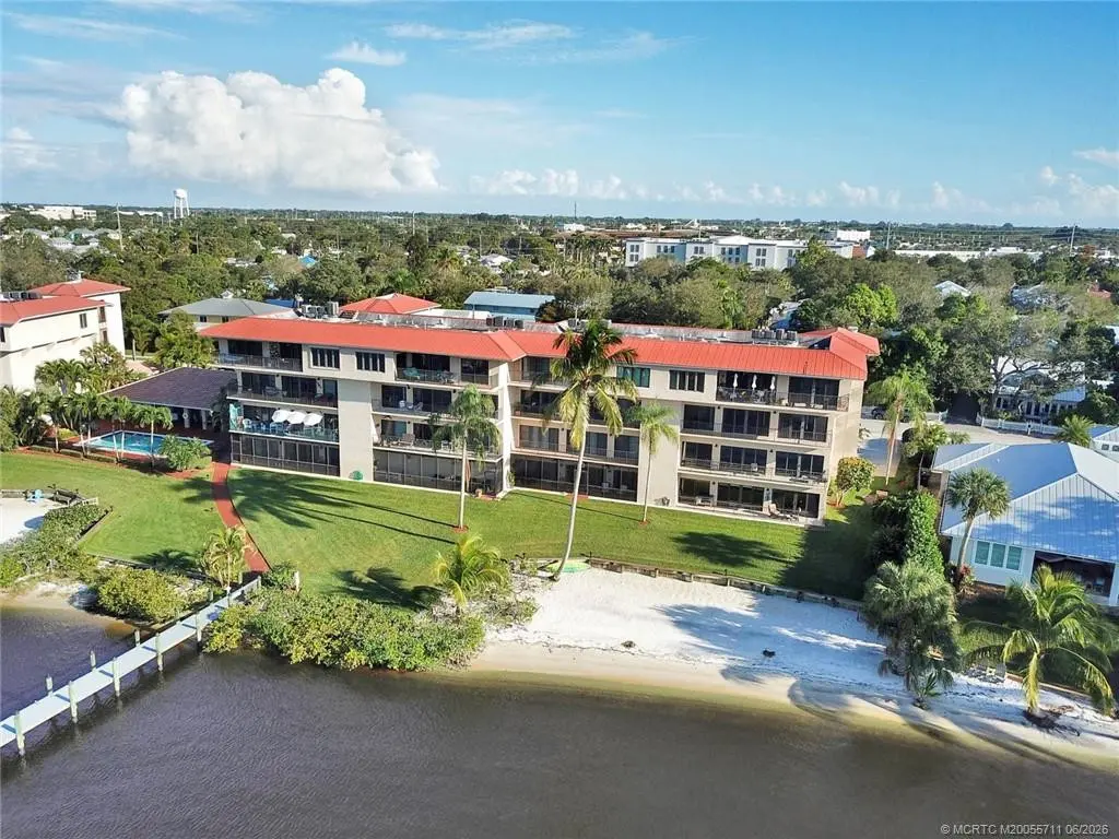 Rear Aerial View at 624 SW Saint Lucie Crescent 304, Stuart