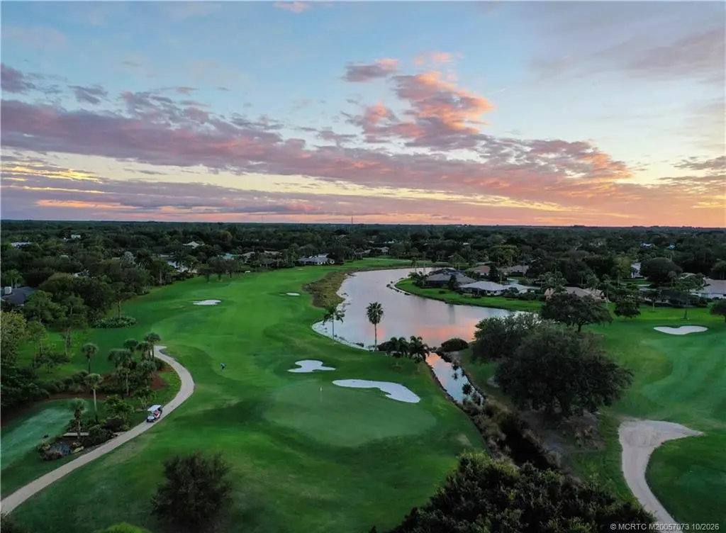 Golf course at dusk at 1463 SW Troon Circle, Palm City