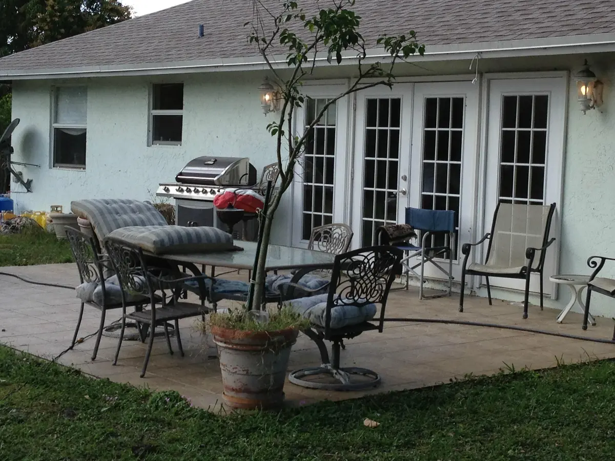 Back porch at 4338 Maurice Drive, Delray Beach