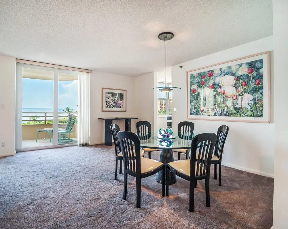 Dining Room at 3407 S Ocean Boulevard 5c, Highland Beach
