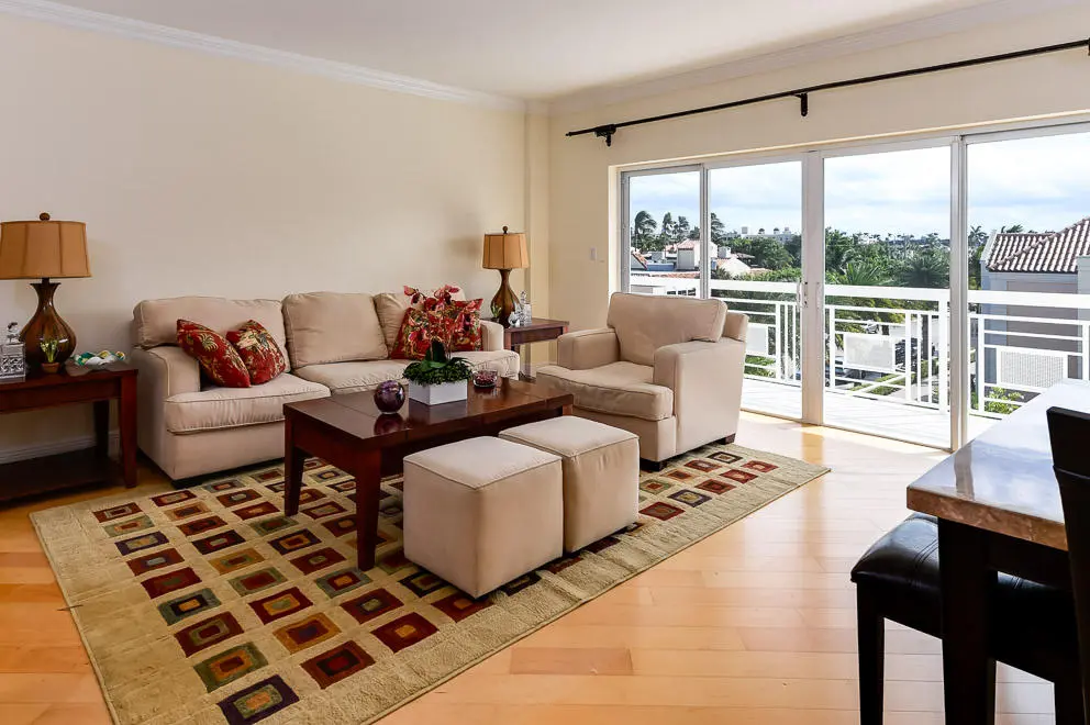 Living Room at 250 Bradley Place 402, Palm Beach