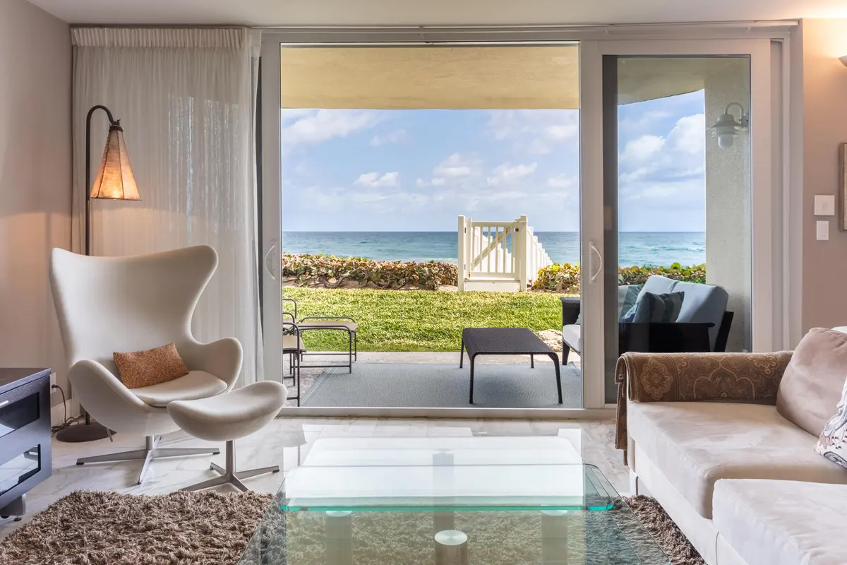 Water view at 3407 S Ocean Boulevard 1a, Highland Beach