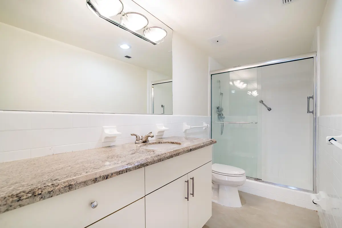 Bathroom at 250 Bradley Place 207, Palm Beach