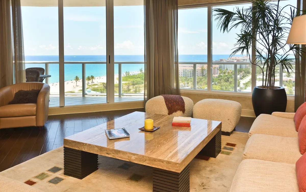 Living Area at 2700 N Ocean Drive 1105b, Singer Island