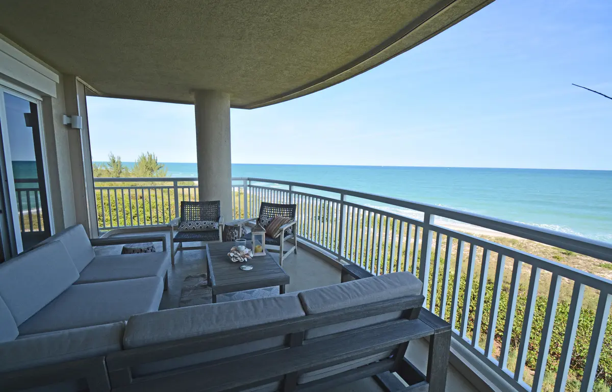 East balcony looking North at 3702 N A1a 601, Hutchinson Island