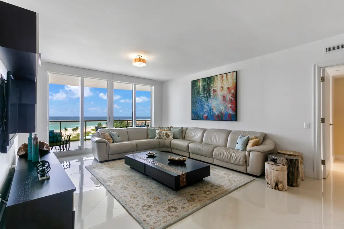 Living Room at 2700 N Ocean Drive 902b, Singer Island