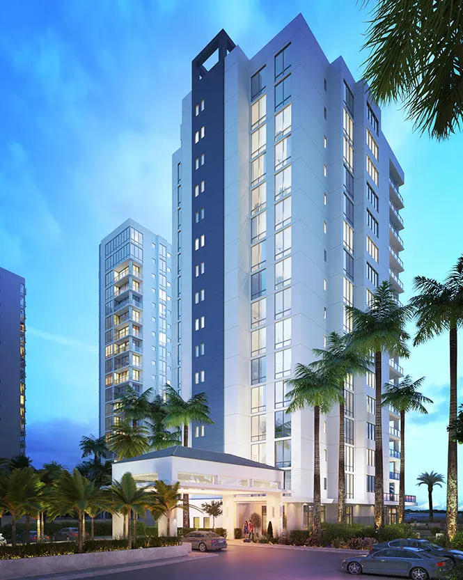 Encore-ExteriorNightFront (002) at 3 Water Club Way 401, North Palm Beach