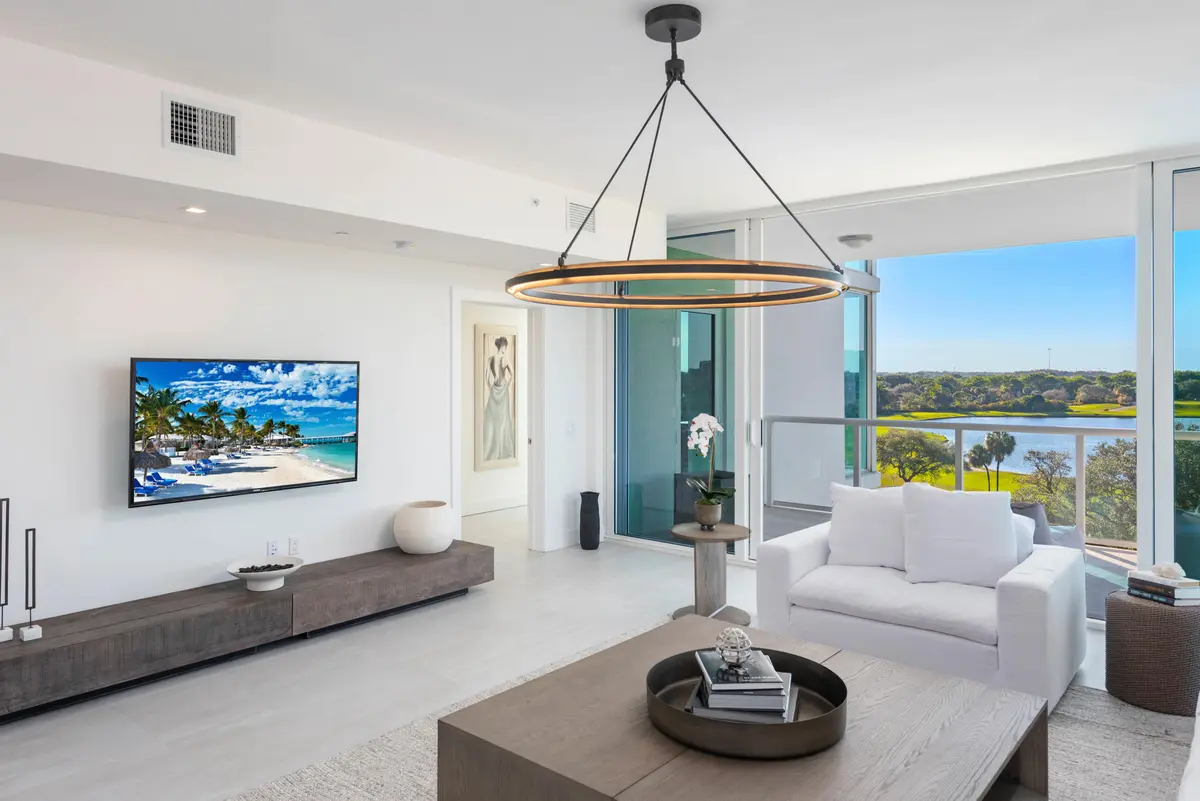 2. Living room at 20155 Boca West Drive C-606, Boca Raton