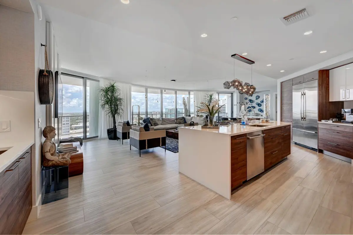 Kitchen at 100 E Las Olas Boulevard 2303, Fort Lauderdale