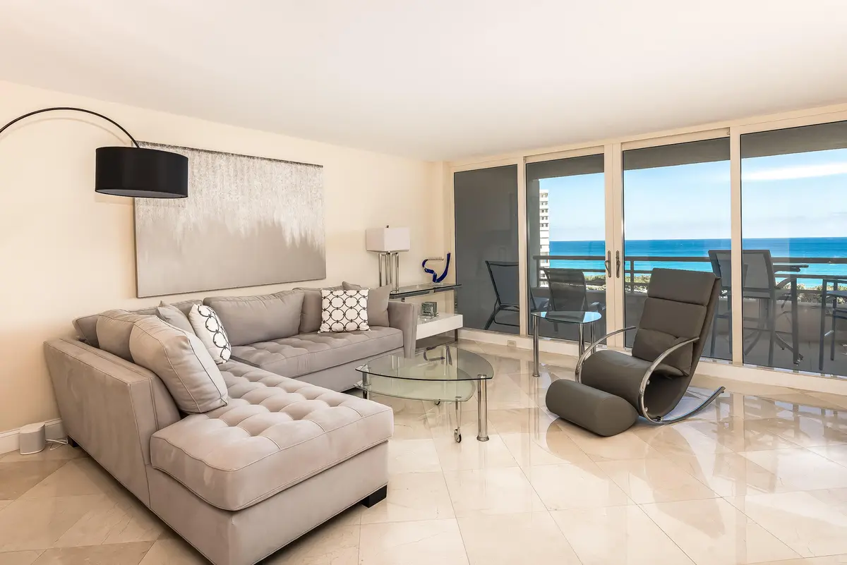 007_Living Room at 4101 N Ocean Boulevard 1107, Boca Raton