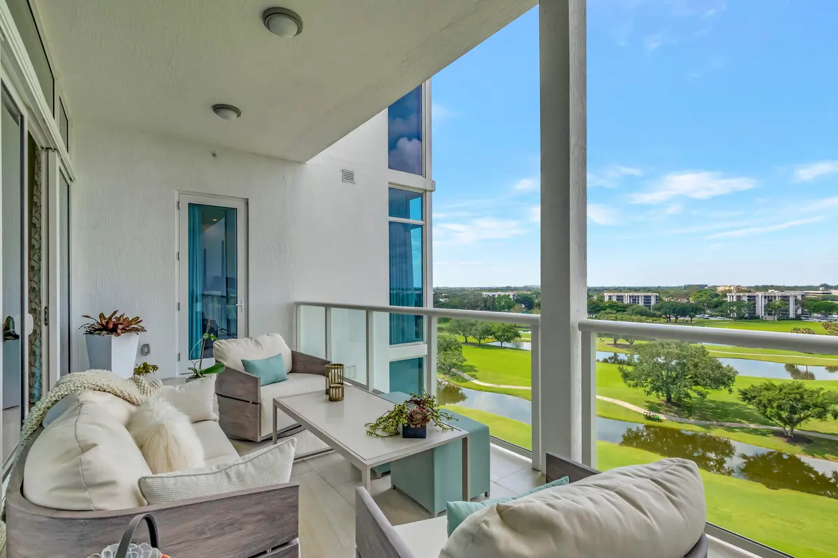 Terrace with Golf and Lake Views at 20155 Boca West Drive B802, Boca Raton