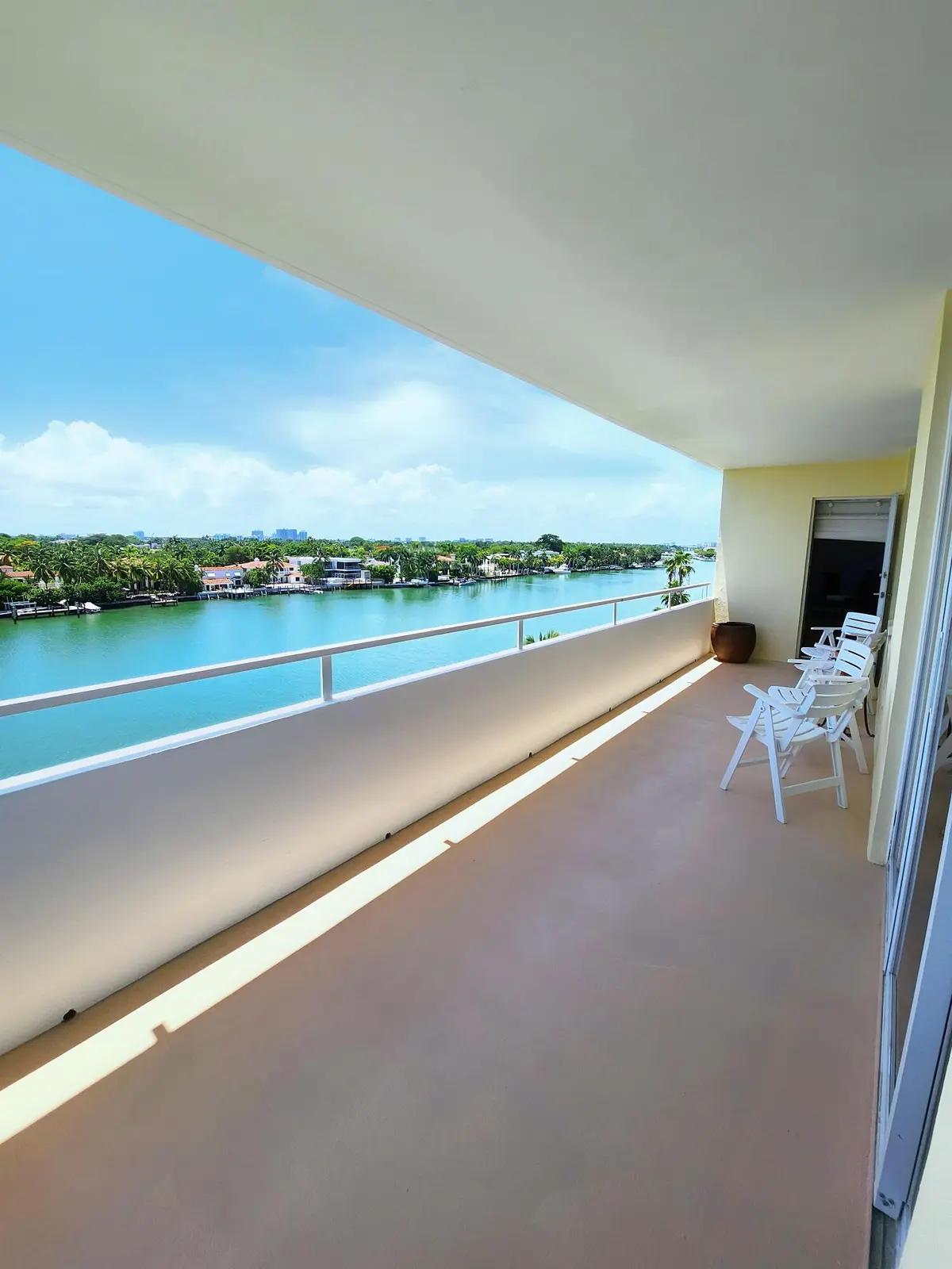 Balcony North View at 5600 Collins Avenue 7-F, Miami Beach