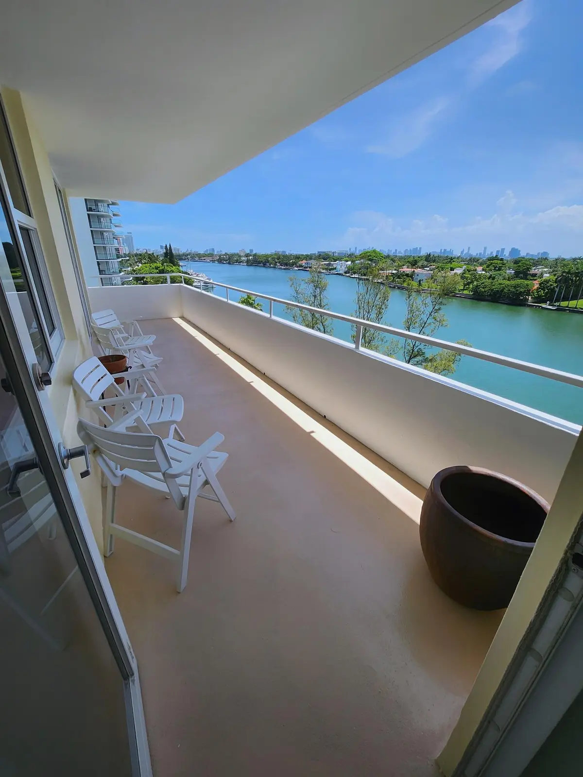Balcony-South-View at 5600 Collins Avenue 7-F, Miami Beach