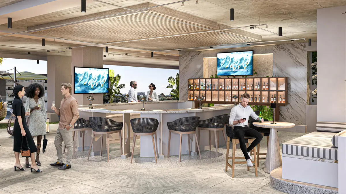 AmenityDeck_Bar at 305 Briny Avenue 605 | B, Pompano Beach