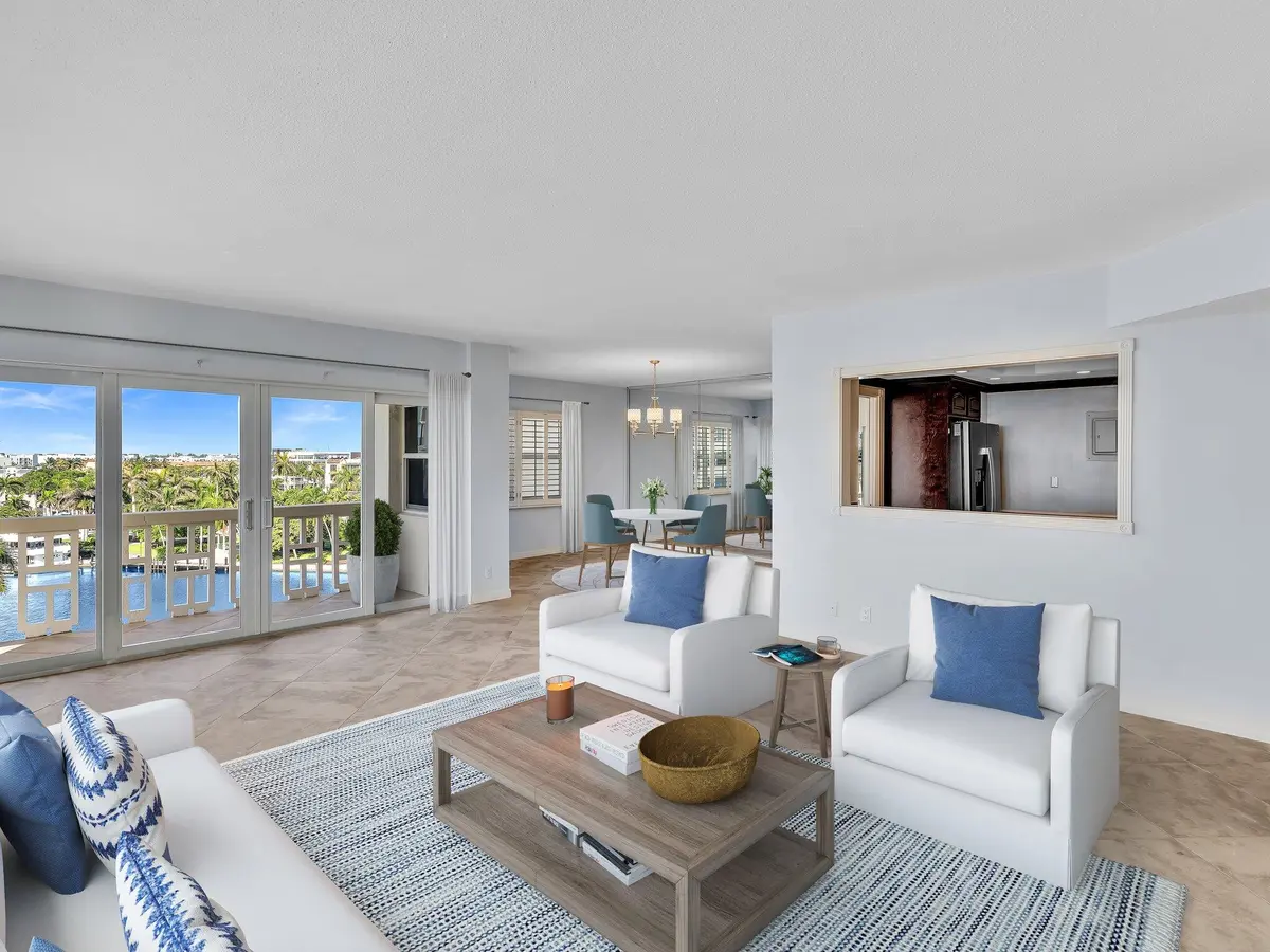 Family Room - Virtually Staged at 1000 Lowry Street 7f, Delray Beach