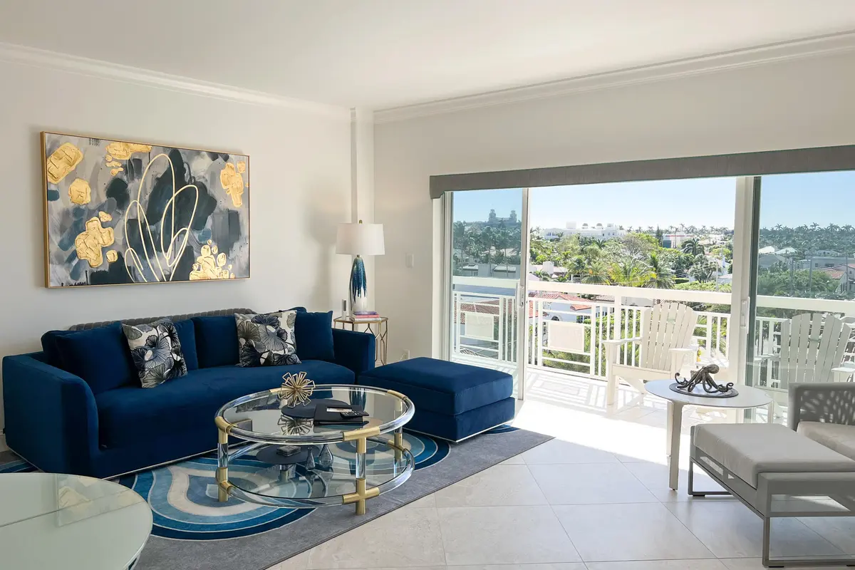 Living Room at 250 Bradley Place 602, Palm Beach