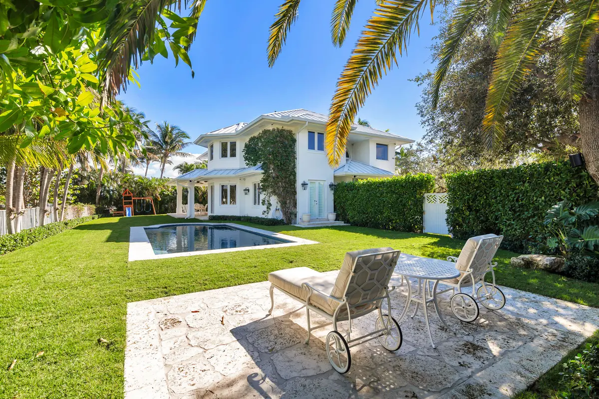 Waterfront Pool and Back Yard at 2614 Furman Lane, Lake Worth Beach