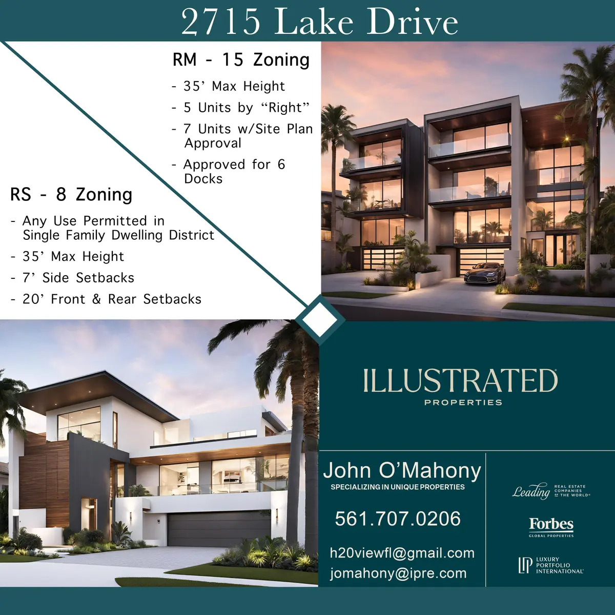 2715 Lake Dr. Real Estate Sign John OMah at 2715 Lake Drive, Riviera Beach