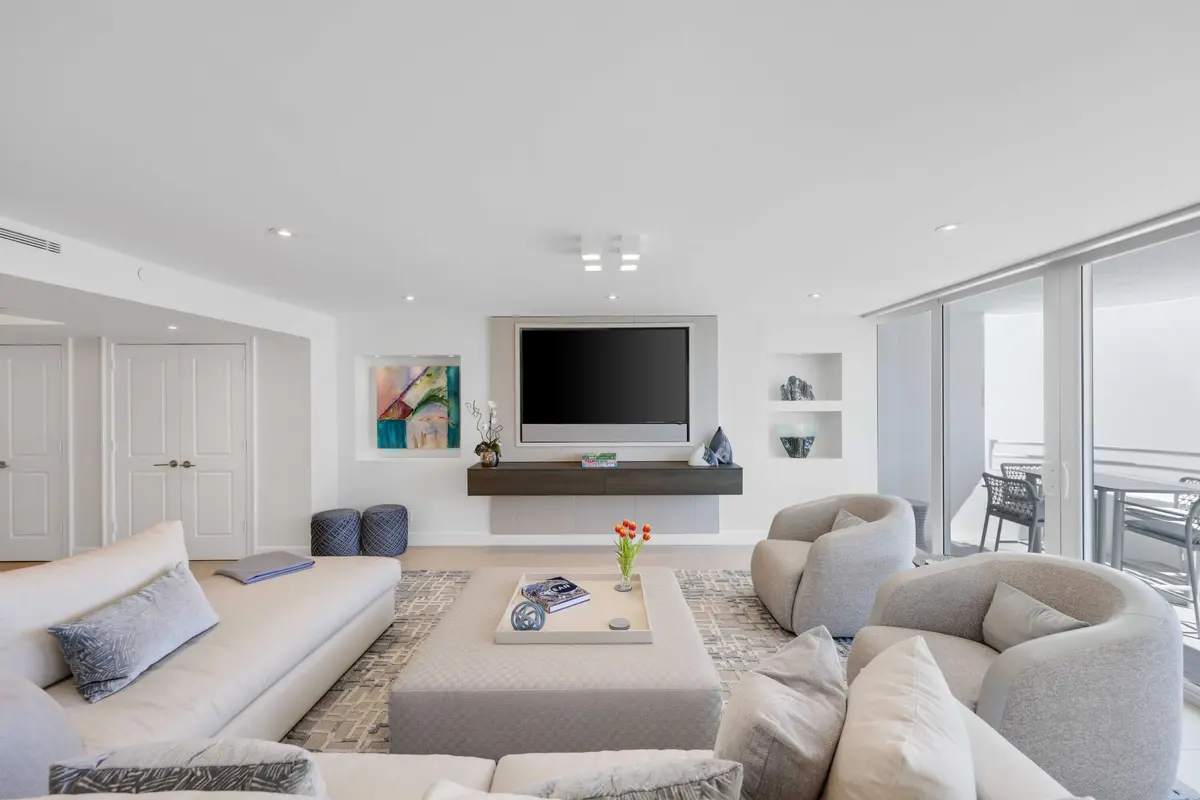 Living Room at 3407 S Ocean Boulevard 8c, Highland Beach