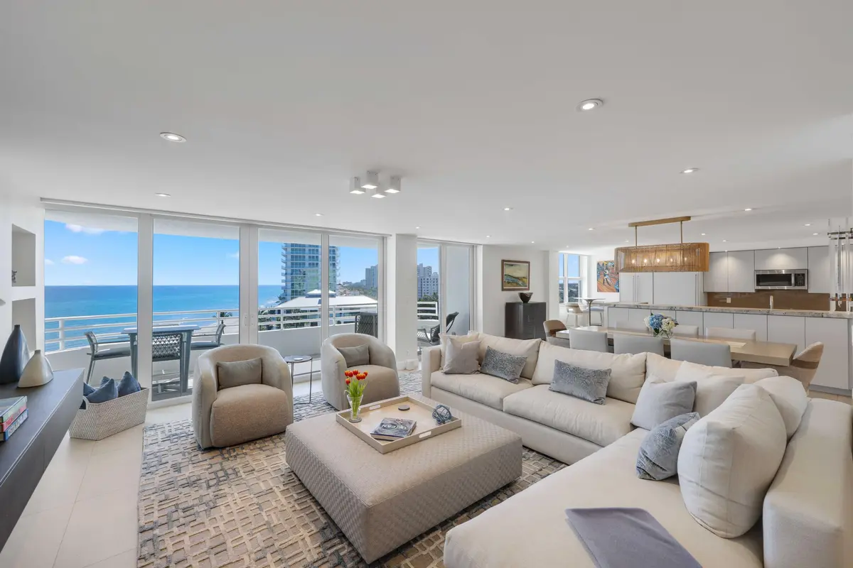 Living/Dining/Kitchen at 3407 S Ocean Boulevard 8c, Highland Beach