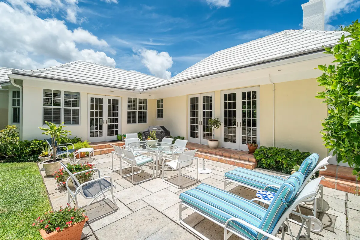 Patio at 230 Plantation Road, Palm Beach
