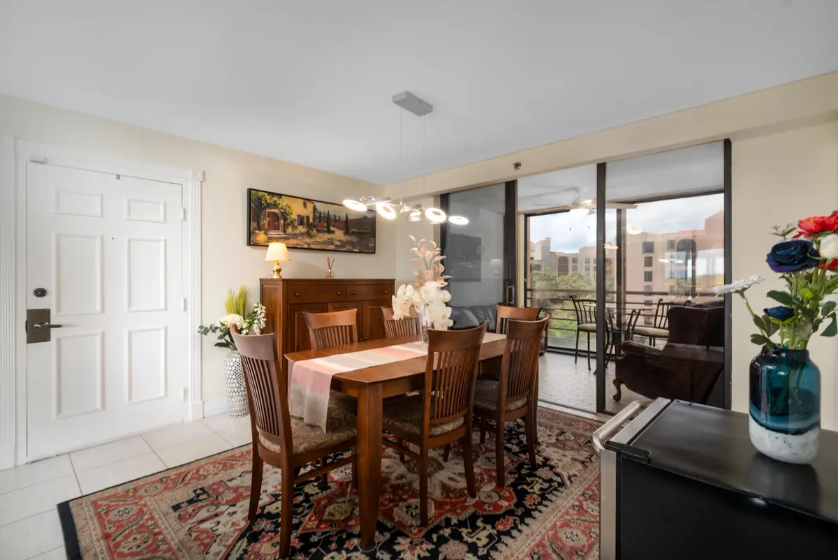 Dining room at 7153 Promenade Drive 601, Boca Raton