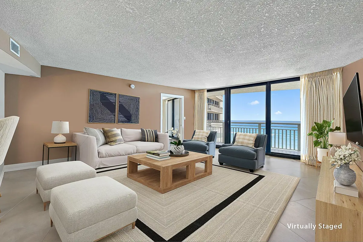 Main Living Area at 3000 N Ocean Drive 19e, Singer Island