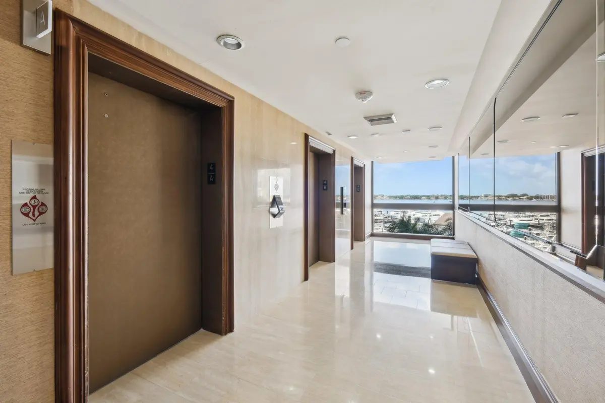 Elevator to unit at 100 Lakeshore Drive 456, North Palm Beach