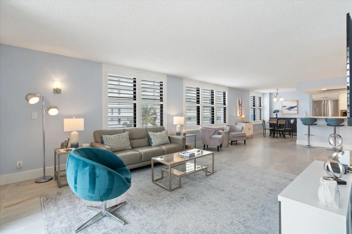 living room at 3115 S Ocean Boulevard 302, Highland Beach