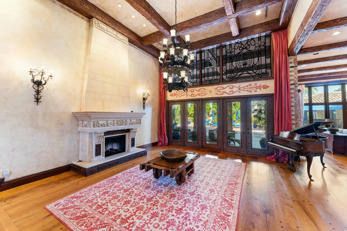 Living Room/Fireplace at 2927 Rhone Drive, Palm Beach Gardens