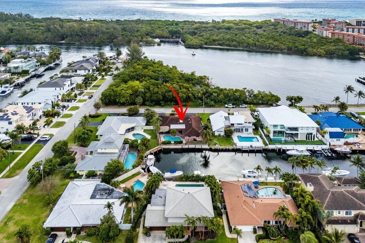 East Aerial w/ Intracoastal at 3163 NE 8th Avenue, Boca Raton