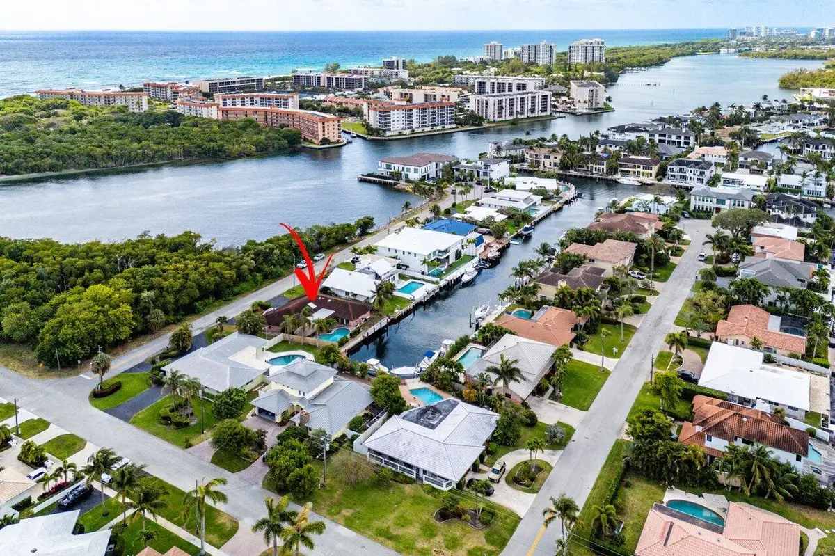 Southeast Aerial w/ Intracoastal at 3163 NE 8th Avenue, Boca Raton